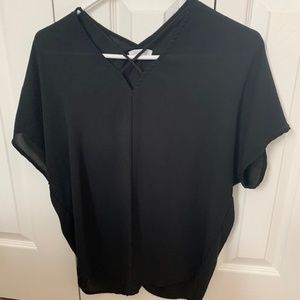 Black Short Sleeve Blouse